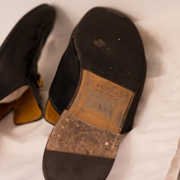 Gucci Men's Princetown Black Leather Mule Size 42 (EU 9 / US 10) - Picture 4 of 6